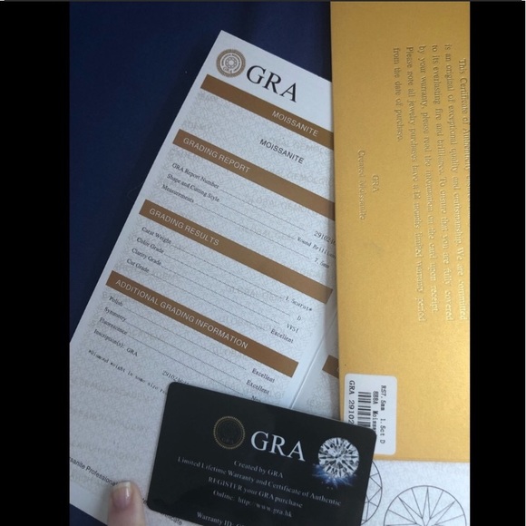 3ct D, VVS1, paperwork, Moissanite Gems - Picture 3 of 8